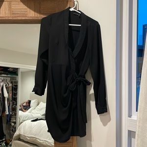 ASOS black wrap dress